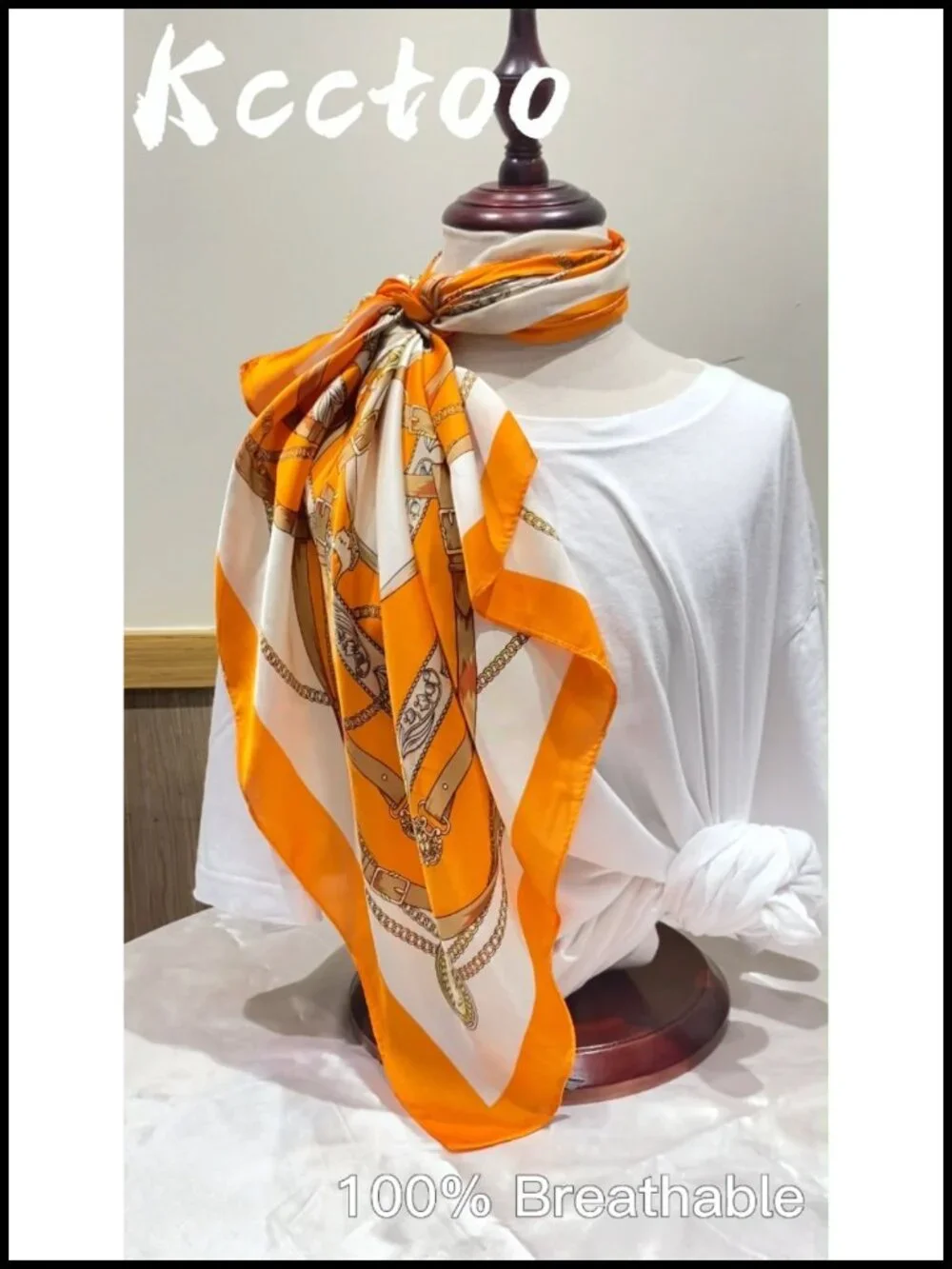 Mulberry Silk Feeling Square Satin Scarf 27.5in Fashion Headscarf for Hair Bag